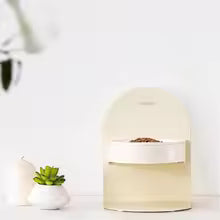 Miaoxiangjia ceramic high-legged oblique cat bowl with neck protection and not easy to overturn the food bowl with increased height for pet cats and dogs