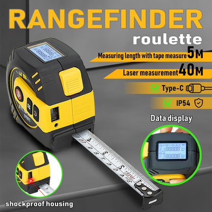 Tape measure laser distance meter handheld infrared electronic ruler high precision multi-function laser measuring ruler for room use