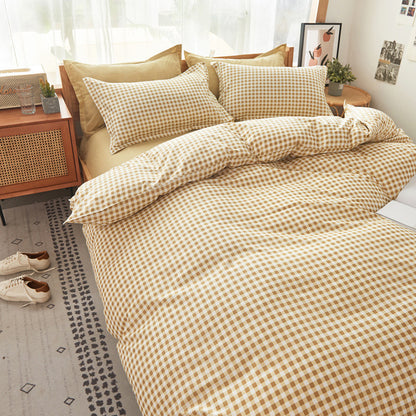 DUVET COVER BED SHEETS SET BED SHEET BEDDING Bedding four-piece set aloe vera