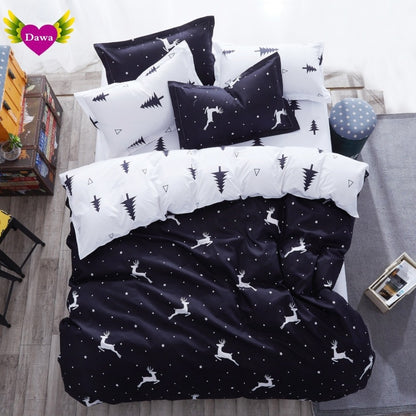 DUVET COVER BED SHEETS SET BED SHEET BEDDING Bedding four-piece set aloe vera