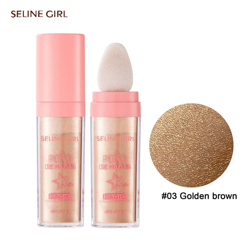 Fairy high light pat powder body highlight brighten natural three-dimensional volume repair blush flash powder cross-border tremolo makeup