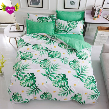 DUVET COVER BED SHEETS SET BED SHEET BEDDING Bedding four-piece set aloe vera