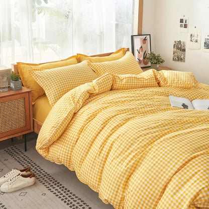 DUVET COVER BED SHEETS SET BED SHEET BEDDING Bedding four-piece set aloe vera