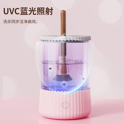 Cross-border 2024 new USB direct plug automatic makeup brush cleaner lazy electric cleaning and drying two-in-one