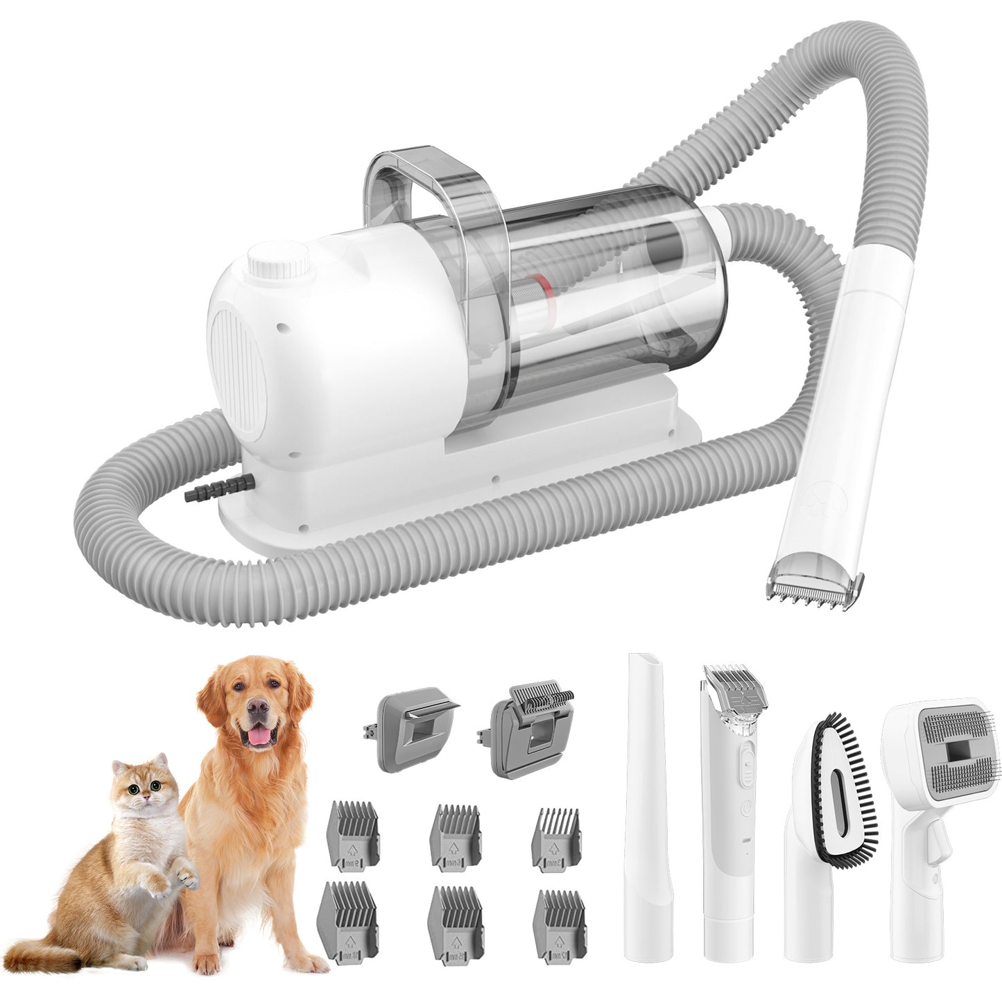 Cross-border pet multi-function hair trimmer dog vacuum cleaner set all-in-one pet beauty device vacuum cleaner hair clipper