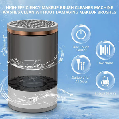 Cross-border 2024 new USB direct plug automatic makeup brush cleaner lazy electric cleaning and drying two-in-one