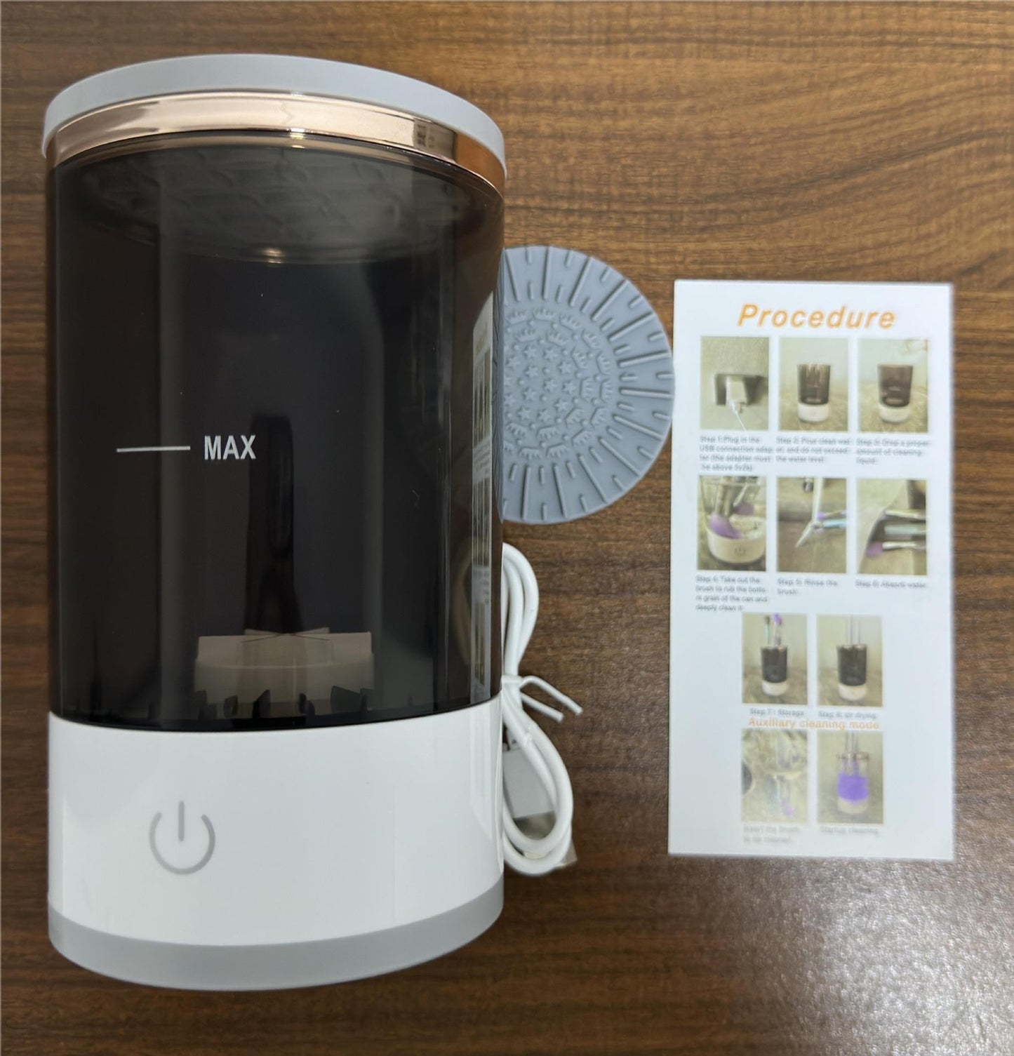 Cross-border 2024 new USB direct plug automatic makeup brush cleaner lazy electric cleaning and drying two-in-one