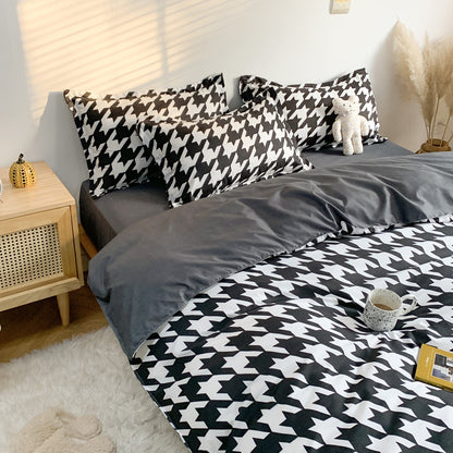 DUVET COVER BED SHEETS SET BED SHEET BEDDING Bedding four-piece set aloe vera