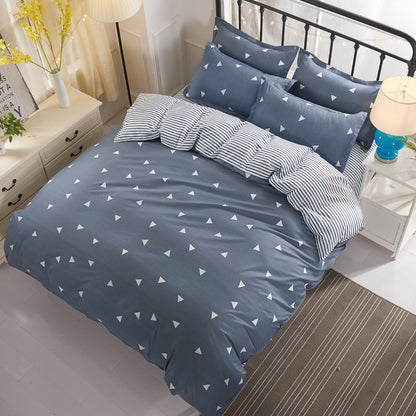 DUVET COVER BED SHEETS SET BED SHEET BEDDING Bedding four-piece set aloe vera