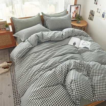 DUVET COVER BED SHEETS SET BED SHEET BEDDING Bedding four-piece set aloe vera
