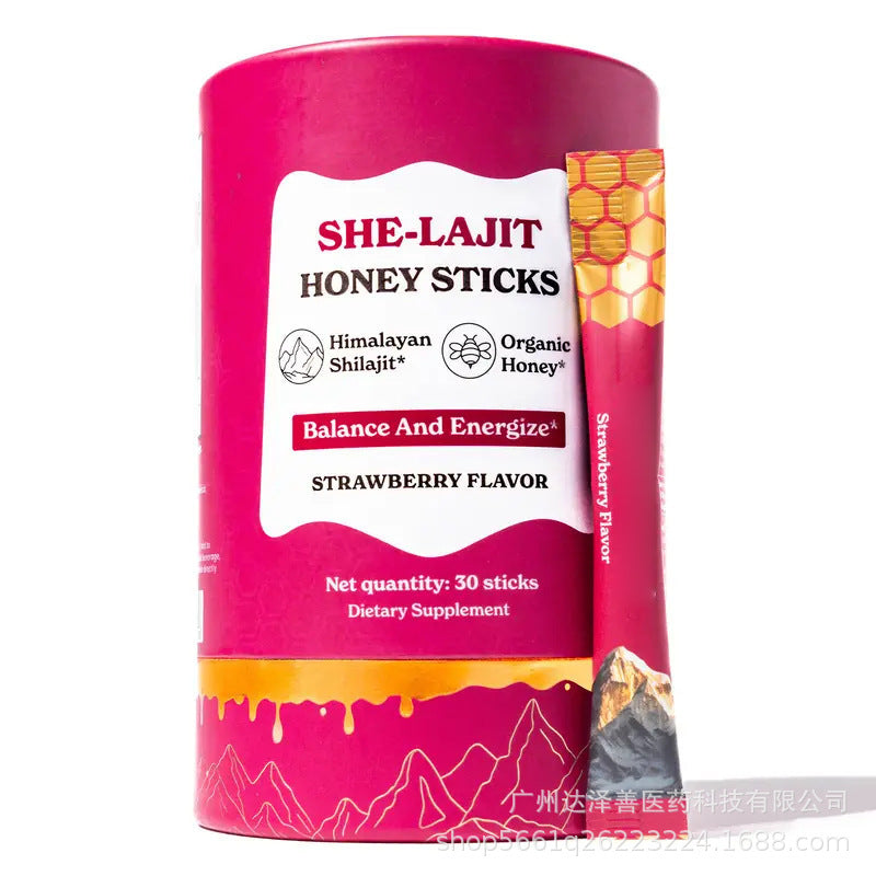 Shilajit Honey Sticks Strawberry Flavor 30 Sticks Factory Stock Wholesale TK Hot Seller