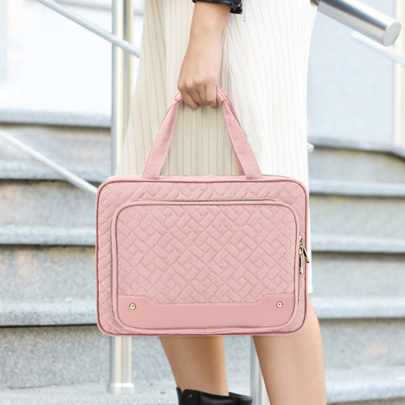 Amazon portable travel hook toiletry bag with jewelry storage bag large cosmetic bag partition layer