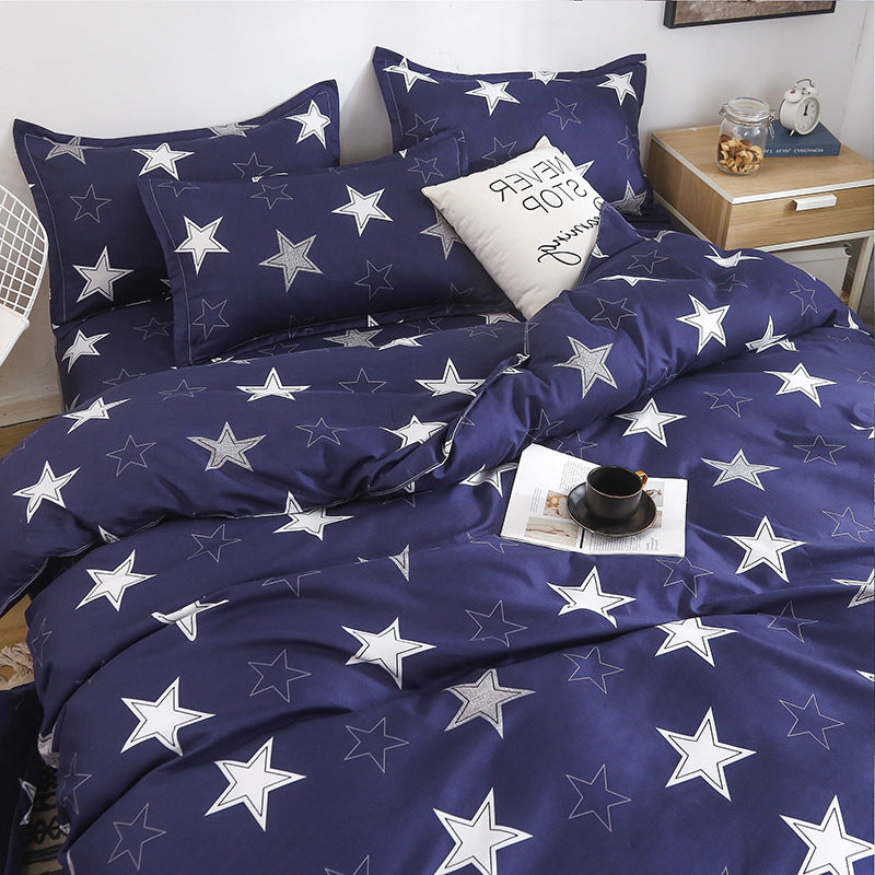 DUVET COVER BED SHEETS SET BED SHEET BEDDING Bedding four-piece set aloe vera