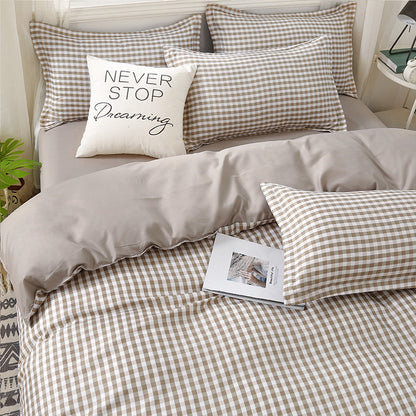 DUVET COVER BED SHEETS SET BED SHEET BEDDING Bedding four-piece set aloe vera