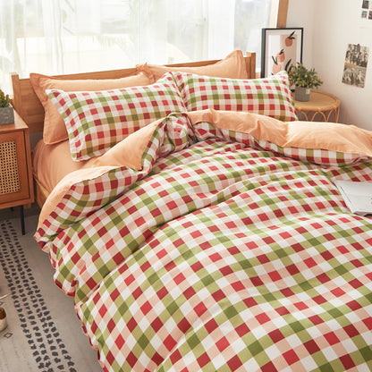 DUVET COVER BED SHEETS SET BED SHEET BEDDING Bedding four-piece set aloe vera