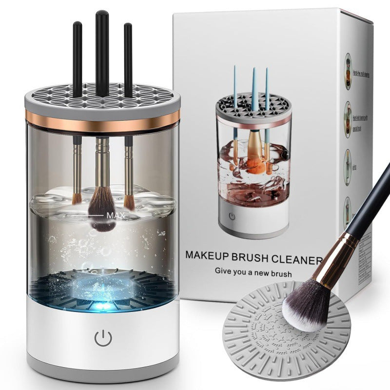 Cross-border 2024 new USB direct plug automatic makeup brush cleaner lazy electric cleaning and drying two-in-one