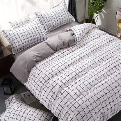 DUVET COVER BED SHEETS SET BED SHEET BEDDING Bedding four-piece set aloe vera