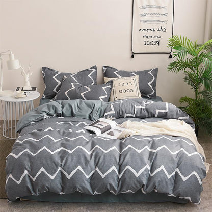 DUVET COVER BED SHEETS SET BED SHEET BEDDING Bedding four-piece set aloe vera