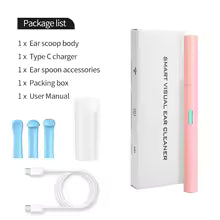 Cross-border high-definition intelligent visualization ear pick set WiFi endoscope ear cleaner luminous ear pick