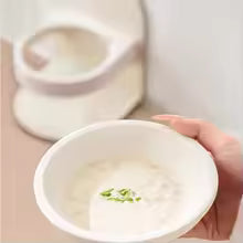 Miaoxiangjia ceramic high-legged oblique cat bowl with neck protection and not easy to overturn the food bowl with increased height for pet cats and dogs