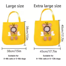 Small bee animal shape pet going out bag with exposed head shoulder bag for kittens and dogs portable cat bag pet backpack